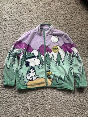 Peanuts Snoopy Full Zip Viral Fleece Jacket